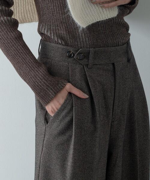 GALLEST（ギャレスト）の「ツイードタックワイドパンツ（その他パンツ・レディース・ブラック系3/ダークブラウン系3・36/38/40）」の16枚目の写真