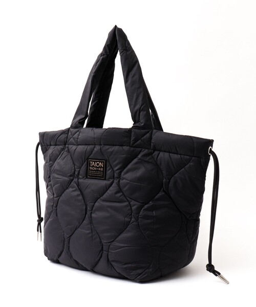 TAION（タイオン）の「【TAION / タイオン】MILITARY SOFT SHELL DOWN TOTE BAG M（トートバッグ・メンズ・ブラック/ブルー/チャコールグレー/ダークネイビー・FREE）」の3枚目の写真