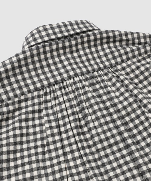 PORTER CLASSIC(ポータークラシック)の「ROLL UP FLANNEL GINGHAM CHECK SHIRT(シャツ/ブラウス・メンズ・チャコールグレー・L/M)」の7枚目の写真