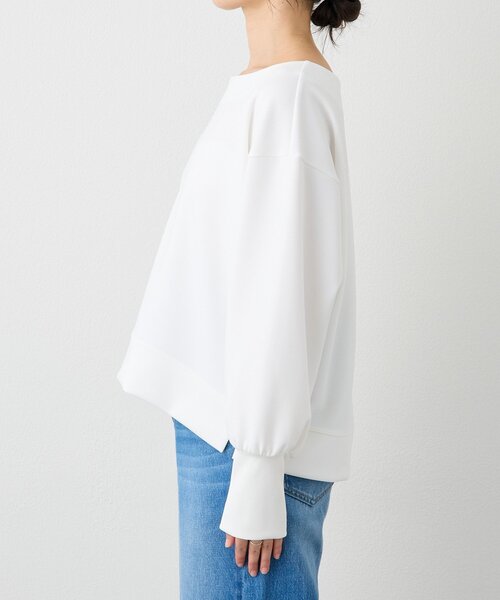 RIVE DROITE（リヴドロワ）の「【万能アイテム】ダンボールショートプルオーバー（Tシャツ/カットソー・レディース・グレイッシュベージュ/ブラック/オフホワイト・FREE）」の6枚目の写真