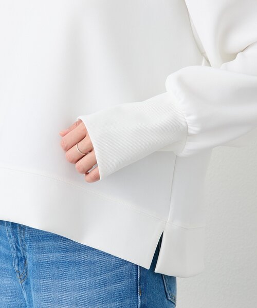 RIVE DROITE（リヴドロワ）の「【万能アイテム】ダンボールショートプルオーバー（Tシャツ/カットソー・レディース・グレイッシュベージュ/ブラック/オフホワイト・FREE）」の10枚目の写真