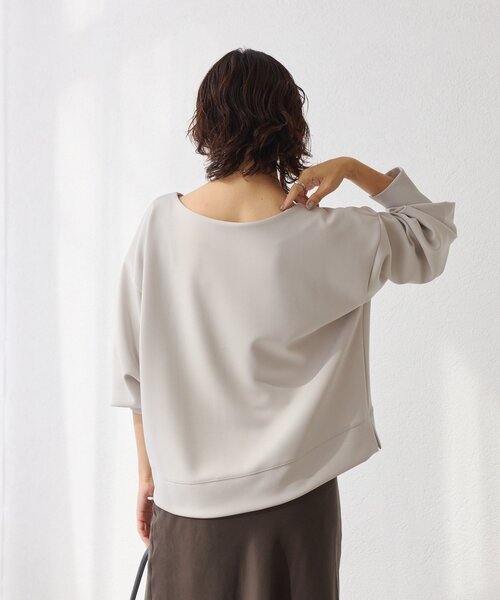 RIVE DROITE（リヴドロワ）の「【万能アイテム】ダンボールショートプルオーバー（Tシャツ/カットソー・レディース・グレイッシュベージュ/ブラック/オフホワイト・FREE）」の13枚目の写真