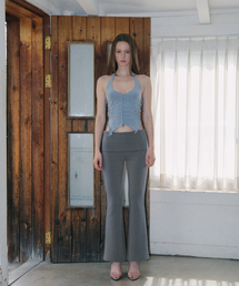 PLEASENOFOLLOW（プリーズノーフォロー）の「25Yuna Boots-Cut Leggings (Vintage Charcoal)（レギンス/スパッツ・レディース）」