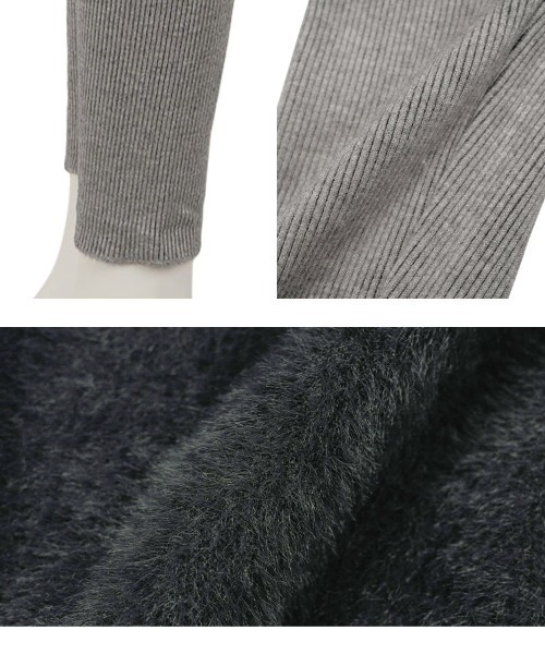 裏起毛 ] あったか裏シャギーリブニットレギンス（レギンス/スパッツ