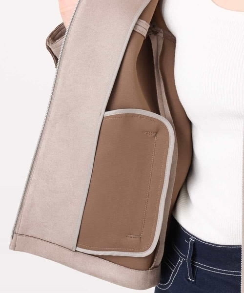 セール】フェイクスウェードショートブルゾン/洗える（ブルゾン）｜MK