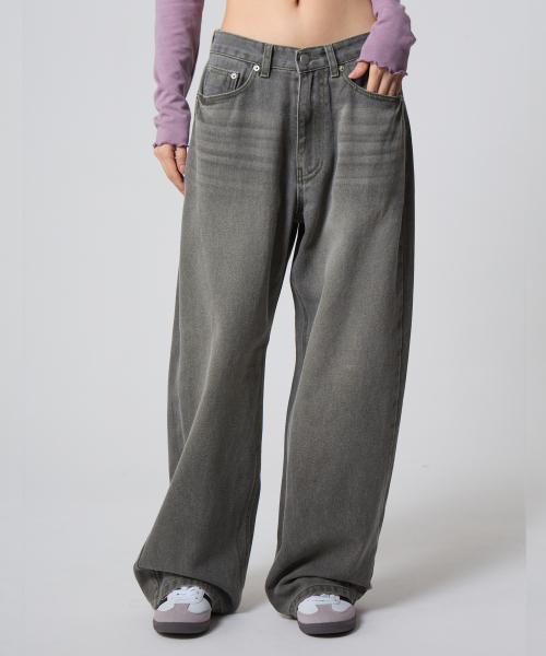UNKNOWN PLANET(アンノウンプラネット)の「デイリー ワイド ピグメントパンツ カーキ(その他パンツ・レディース・その他・SMALL/MEDIUM/LARGE)」の2枚目の写真