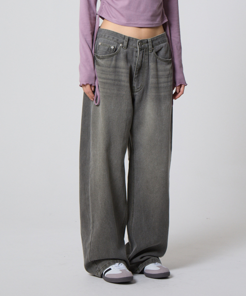 UNKNOWN PLANET(アンノウンプラネット)の「デイリー ワイド ピグメントパンツ カーキ(その他パンツ・レディース・その他・SMALL/MEDIUM/LARGE)」の3枚目の写真