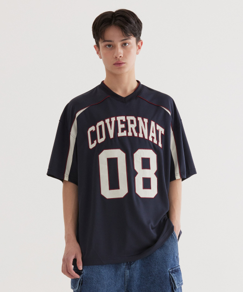 COVERNAT(カバーナット)の「ブロックコアアーチTシャツ ダークネイビー(Tシャツ/カットソー・レディース・その他・SMALL/MEDIUM/LARGE/X-LARGE)」の1枚目の写真
