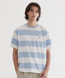 ラグビーラウンドTシャツブルー