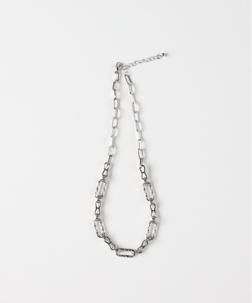 Right-on（ライトオン）の「Right-on Basic(ライトオンベーシック)【レディース】ランダムチェーンネックレス（ネックレス・レディース・シルバー・ONE SIZE）」の2枚目の写真