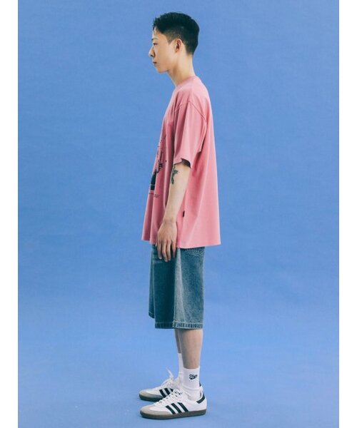 PHYSICAL DEPARTMENT(フィジカル デパートメント)の「バスケットボールダンクシュート半袖Tシャツ_ホワイト/グリーン(Tシャツ/カットソー・レディース・その他・LARGE/MEDIUM/SMALL/X-LARGE)」の8枚目の写真