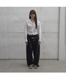 TWISTED-DETAIL SHIRT (WHITE)