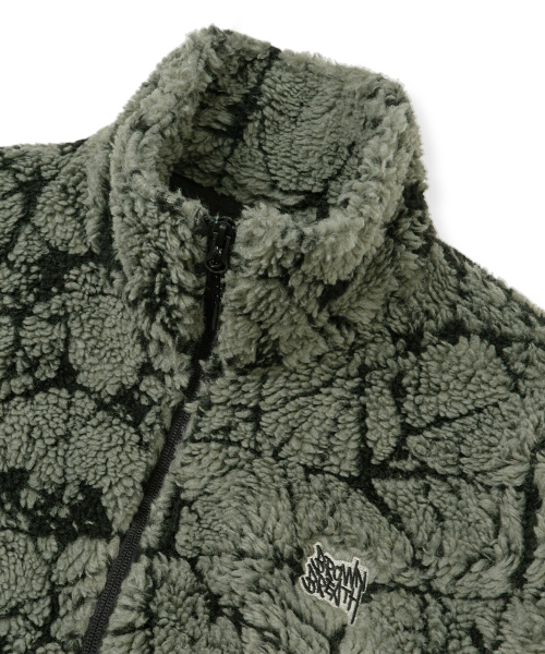 BROWNBREATH(ブラウンブレス)の「SPRAWL FLEECE PATTERN JACKET - KHAKI(その他アウター・レディース・その他・SMALL/MEDIUM/LARGE/X-LARGE)」の3枚目の写真