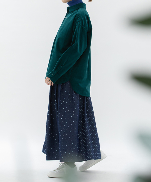 nop de nod(ノップドゥノッド)の「シャツコールロゴ刺繍シャツ(シャツ/ブラウス・レディース・グリーン/レッド/ネイビー・M)」の19枚目の写真