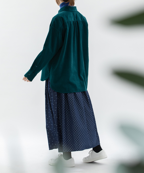 nop de nod(ノップドゥノッド)の「シャツコールロゴ刺繍シャツ(シャツ/ブラウス・レディース・グリーン/レッド/ネイビー・M)」の20枚目の写真