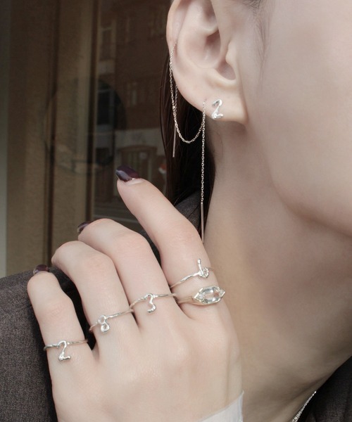 SILVER925】ノーム ナンバリング ピアス (1P) / norme numbering