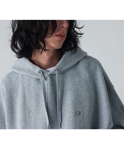 MDR(エムディアール)の「【Champion】アクションスタイル裏起毛フーディー【セットアップ対応】(パーカー・メンズ・グレー/ブラック/ネイビー・L/M)」の17枚目の写真