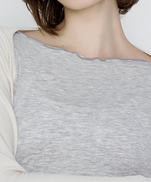 DEVIWEAR（デヴィウェア）の「フェイススリムTシャツ DEVI-T0056-グレー（Tシャツ/カットソー・レディース・その他・FREE）」の4枚目の写真