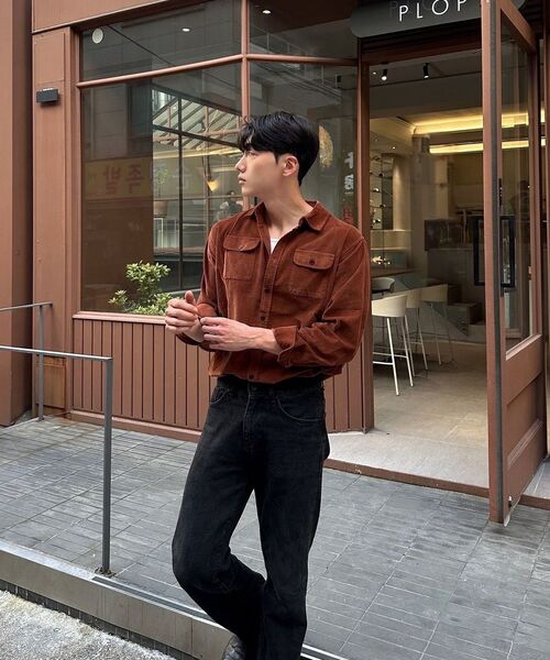 WEST GRAND BOULEVARD(ウエストグランドブルバード)の「ワードローブ コーデュロイ ワークシャツ コニャック(シャツ/ブラウス・レディース・その他・MEDIUM/X-LARGE/XX-LARGE)」の10枚目の写真