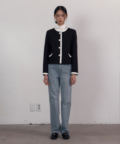 38COMEONCOMMON(38カモンコモン)の「Trimming Tweed Jacket (Shine Black)(その他アウター・レディース・その他・FREE)」の5枚目の写真