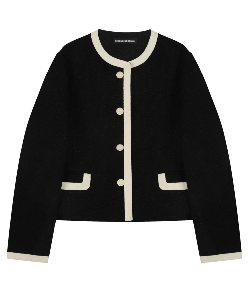 38COMEONCOMMON(38カモンコモン)の「Trimming Tweed Jacket (Shine Black)(その他アウター・レディース・その他・FREE)」の6枚目の写真
