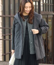 un dix cors | 《上品スッキリ見え◎》マットランブラークロスロングダウンコート(ダウンジャケット/コート)