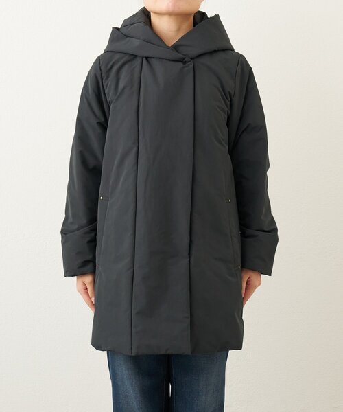 un dix cors（アンディコール）の「《上品スッキリ見え◎》マットランブラークロスロングダウンコート（ダウンジャケット/コート・レディース・グレイッシュベージュ/ブラック・FREE）」の13枚目の写真