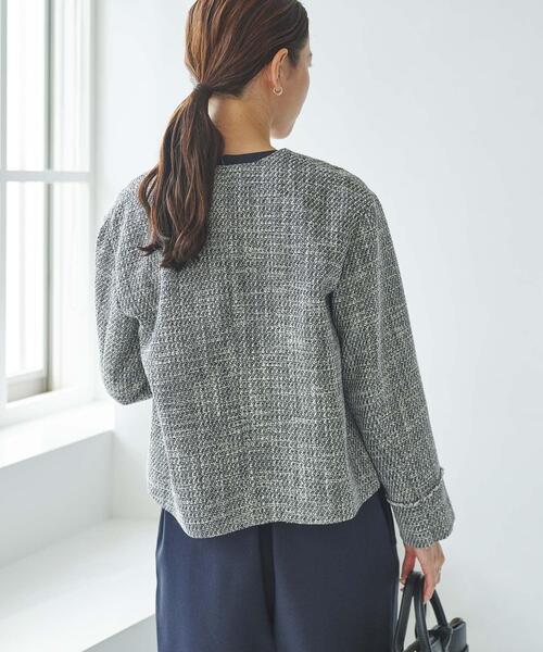 URBAN RESEARCH(アーバンリサーチ)の「ノーカラーツイードジャケット(ノーカラージャケット・レディース・オフホワイト/ブラック系その他・FREE)」の19枚目の写真