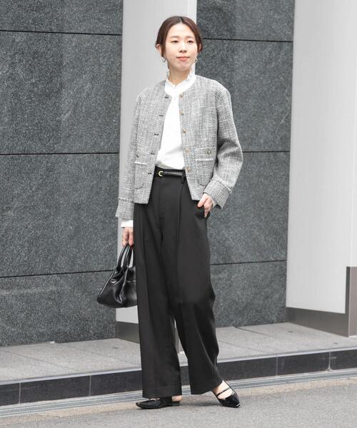 URBAN RESEARCH(アーバンリサーチ)の「ノーカラーツイードジャケット(ノーカラージャケット・レディース・オフホワイト/ブラック系その他・FREE)」の16枚目の写真