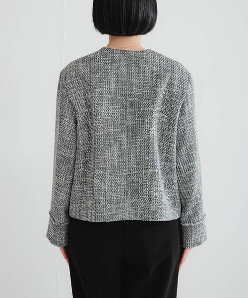 URBAN RESEARCH(アーバンリサーチ)の「ノーカラーツイードジャケット(ノーカラージャケット・レディース・オフホワイト/ブラック系その他・FREE)」の13枚目の写真