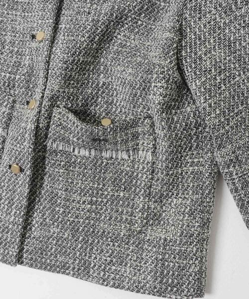 URBAN RESEARCH(アーバンリサーチ)の「ノーカラーツイードジャケット(ノーカラージャケット・レディース・オフホワイト/ブラック系その他・FREE)」の10枚目の写真