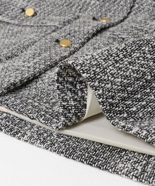 URBAN RESEARCH(アーバンリサーチ)の「ノーカラーツイードジャケット(ノーカラージャケット・レディース・オフホワイト/ブラック系その他・FREE)」の3枚目の写真