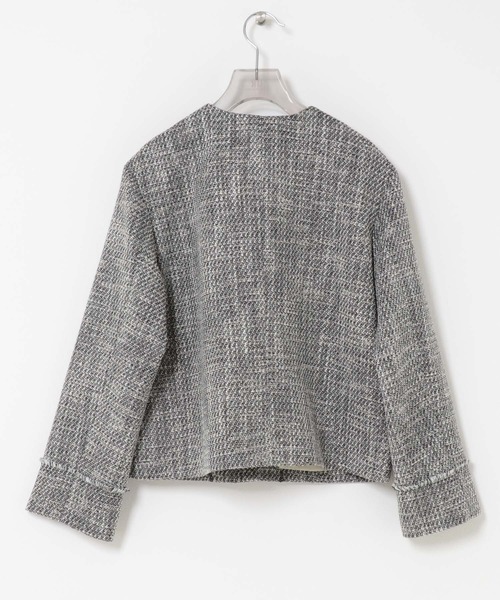 URBAN RESEARCH（アーバンリサーチ）の「ノーカラーツイードジャケット（ノーカラージャケット・レディース・オフホワイト/ブラック系その他・FREE）」の19枚目の写真