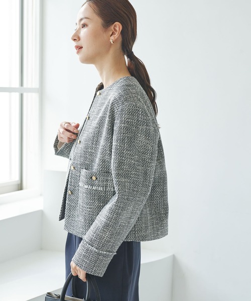 URBAN RESEARCH（アーバンリサーチ）の「ノーカラーツイードジャケット