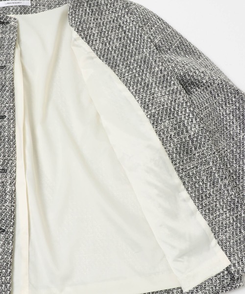 URBAN RESEARCH（アーバンリサーチ）の「ノーカラーツイードジャケット（ノーカラージャケット・レディース・オフホワイト/ブラック系その他・FREE）」の20枚目の写真
