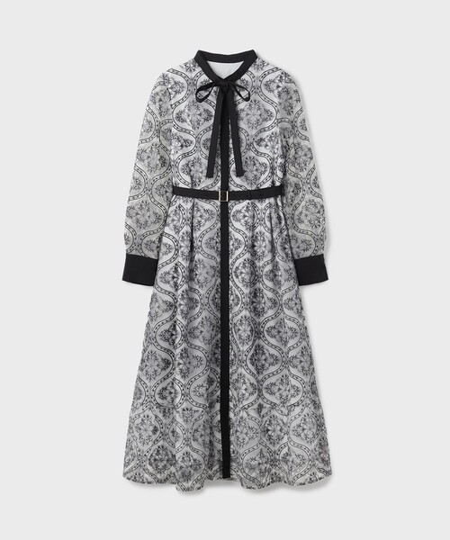 オーナメント刺繍フレアワンピース（ワンピース）｜GRACE CONTINENTAL