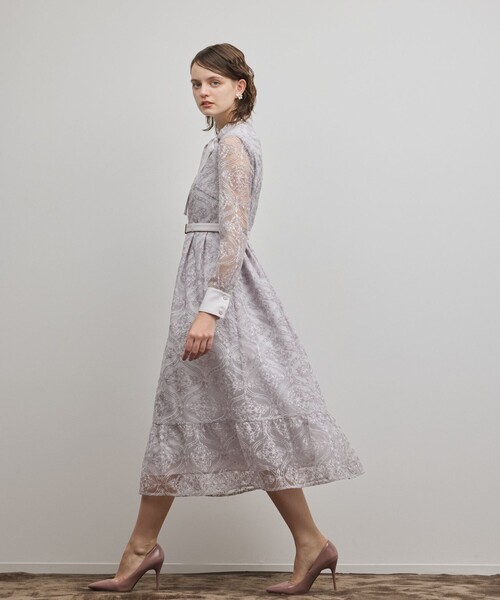 オーナメント刺繍フレアワンピース（ワンピース）｜GRACE CONTINENTAL