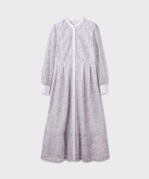 GRACE CONTINENTAL(グレースコンチネンタル)の「オーナメント刺繍フレアワンピース(ワンピース・レディース・キナリ/ラベンダー・34/36/38)」の3枚目の写真