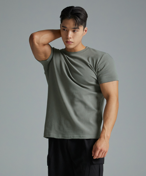 BLACK MONSTER FIT(ブラックモンスターフィット)の「コットンポリハーフスリーブ (カーキ) / BM230106(Tシャツ/カットソー・メンズ・その他・MEDIUM/LARGE/X-LARGE/XX-LARGE)」の2枚目の写真