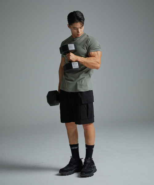 BLACK MONSTER FIT(ブラックモンスターフィット)の「コットンポリハーフスリーブ (カーキ) / BM230106(Tシャツ/カットソー・メンズ・その他・MEDIUM/LARGE/X-LARGE/XX-LARGE)」の3枚目の写真
