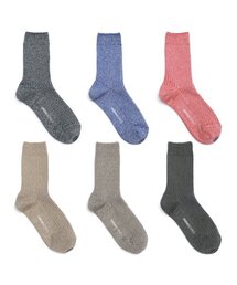 YARNWORKS（ヤーンワークス）の「[6 packs of yarn] WORK0X-middle basic lip socks（ソックス/靴下・メンズ）」