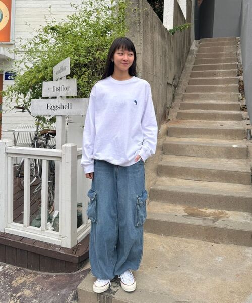 DOLPHIN WAVE APPAREL（ドルフィンウェーブアパレル）の「[2PACK]ドルフィンミニチェーン刺繍16手マンツーマンホワイト＆ホワイト（スウェット・メンズ・ホワイト×ホワイト・MEDIUM/LARGE/X-LARGE）」の13枚目の写真