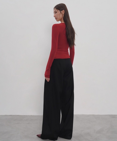 EIGHTHMONTH(エイスマンス)の「ブラックワイドトラウザー EM25a157【EIGHTHMONTH】(その他パンツ・レディース・ブラック・L/M/S)」の14枚目の写真