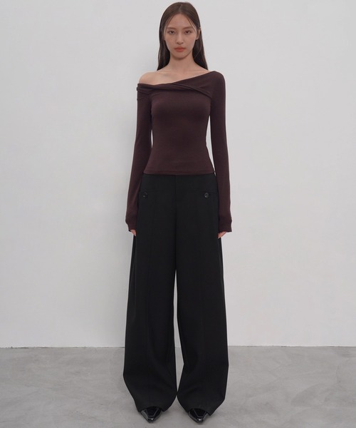 EIGHTHMONTH(エイスマンス)の「ブラックワイドトラウザー EM25a157【EIGHTHMONTH】(その他パンツ・レディース・ブラック・L/M/S)」の19枚目の写真