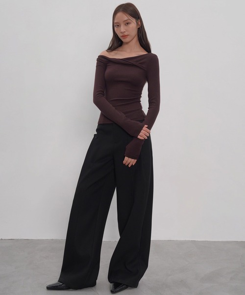 EIGHTHMONTH(エイスマンス)の「ブラックワイドトラウザー EM25a157【EIGHTHMONTH】(その他パンツ・レディース・ブラック・L/M/S)」の21枚目の写真