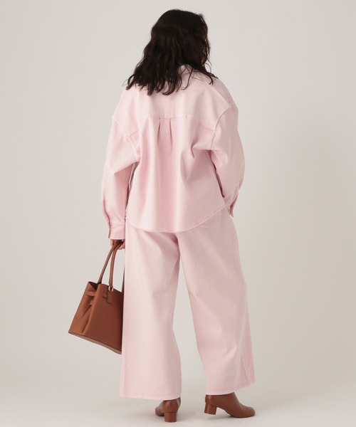 Elura（エルーラ）の「大人カラーデニムシャツ/625553（シャツ/ブラウス・レディース・ブルー/ライトピンク/ブラウン・FREE）」の7枚目の写真