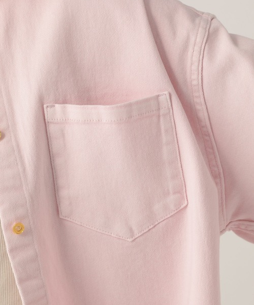 Elura（エルーラ）の「大人カラーデニムシャツ/625553（シャツ/ブラウス・レディース・ブルー/ライトピンク/ブラウン・FREE）」の22枚目の写真