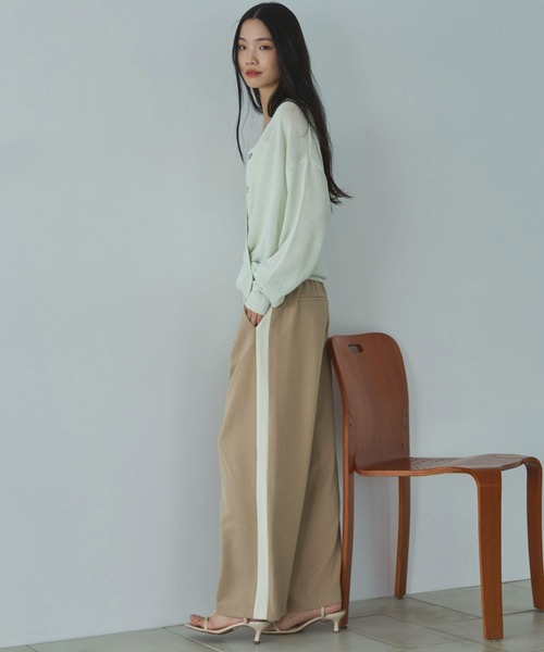 Doux archives（ドゥアルシーヴ）の「サイドラインタックパンツ（その他パンツ・レディース・チャコールグレー/ミント/ベージュ・FREE）」の6枚目の写真