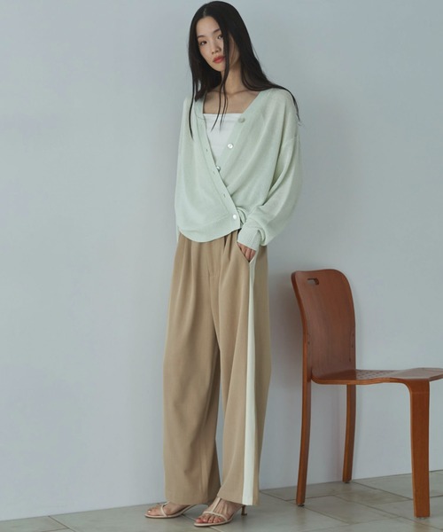 Doux archives（ドゥアルシーヴ）の「サイドラインタックパンツ（その他パンツ・レディース・チャコールグレー/ミント/ベージュ・FREE）」の7枚目の写真