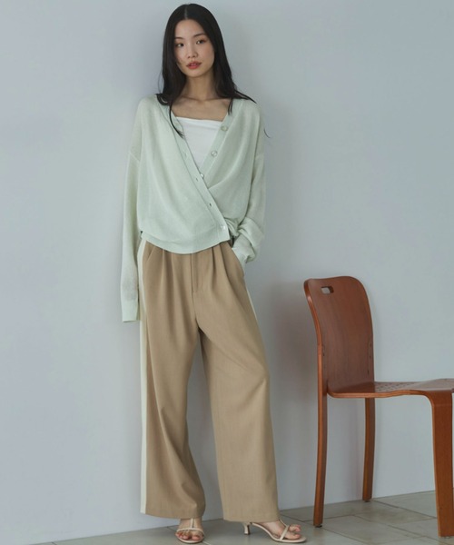 Doux archives（ドゥアルシーヴ）の「サイドラインタックパンツ（その他パンツ・レディース・チャコールグレー/ミント/ベージュ・FREE）」の9枚目の写真